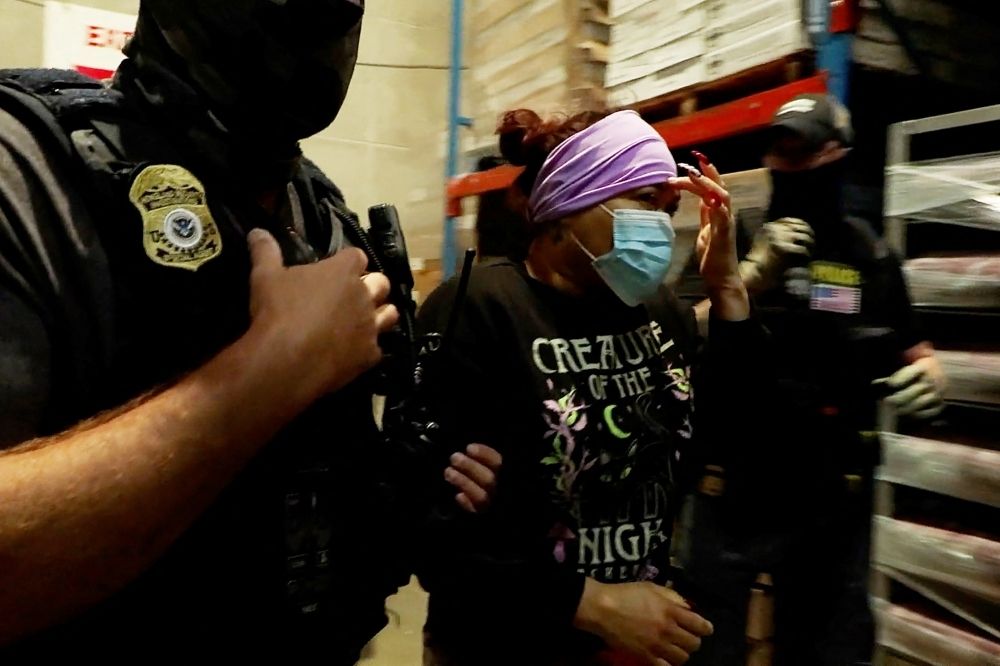 Trump’s immigration crackdown: Arrests, deportations and border security by the numbers A woman is detained during a raid by US Immigration and Customs Enforcement (ICE) at a Glenn Valley Foods meat production plant in Omaha, Nebraska, U.S. June 10, 2025 in a still image from video. — US Immigration and Customs Enforcement handout pic via Reuters
