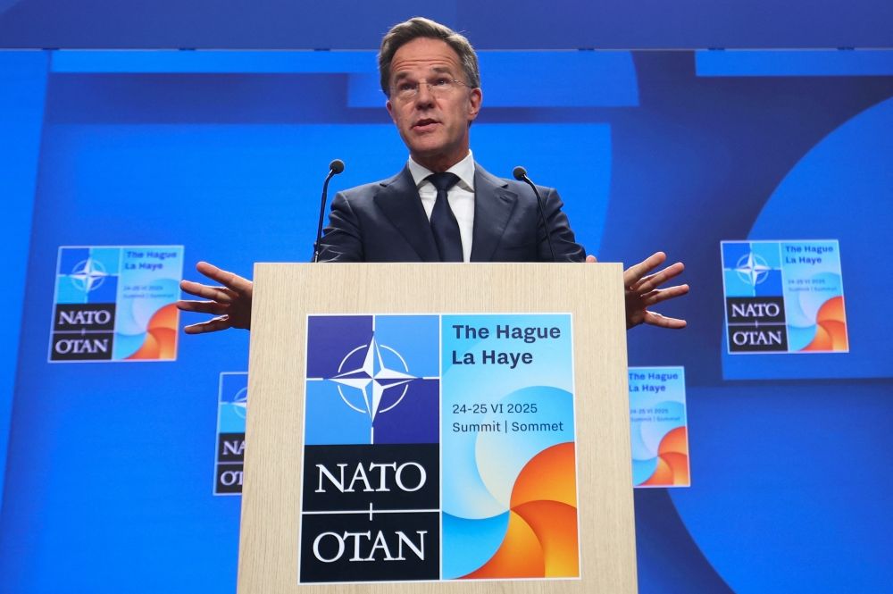Nato Secretary General Mark Rutte holds a press conference ahead of a Nato summit, in The Hague, Netherlands June 23, 2025. — Reuters pic