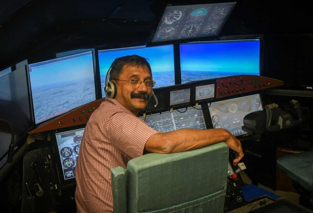 ‘Bloody terrified’: Flying anxiety peaks in India after fatal Ahmedabad crash Retired Indian Air Force (IAF) wing commander K. Dinesh poses for pictures in a cockpit simulator room, after an interview with Reuters, at Cockpit Vista in Bengaluru, India June 23, 2025. — Reuters pic