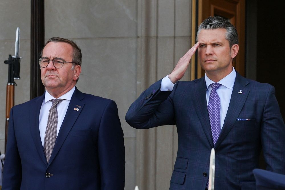 U.S. Defense Secretary Pete Hegseth meets with German Defence Minister Boris Pistorius, at the Pentagon in Washington, D.C., U.S., July 14, 2025. — Reuters pic U.S. Defense Secretary Pete Hegseth meets with German Defence Minister Boris Pistorius, at the Pentagon in Washington, D.C., U.S., July 14, 2025. — Reuters pic
