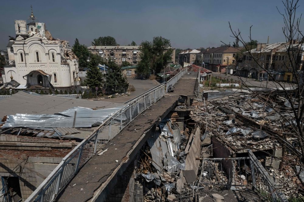 Donbas 101 — the vast, contested eastern region shaping Ukraine’s survival and Russia’s ambitions This handout photograph taken on July 30, 2025 and released on July 31, 2025 shows damaged residential buildings and a church in the frontline town of Kostyantynivka, Donetsk region. — AFP pic/Press service of the 93rd Kholodnyi Yar Separate Mechanized Brigade handout/Iryna Rybakova