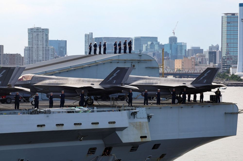 F-35 aircraft sit onboard Britain's HMS Prince of Wales aircraft carrier, flagship of the UK Carrier Strike Group (CSG), as it arrives at Tokyo International Cruise Terminal within the Tokyo Port in Tokyo, Japan August 28, 2025. — Reuters pic F-35 aircraft sit onboard Britain's HMS Prince of Wales aircraft carrier, flagship of the UK Carrier Strike Group (CSG), as it arrives at Tokyo International Cruise Terminal within the Tokyo Port in Tokyo, Japan August 28, 2025. — Reuters pic