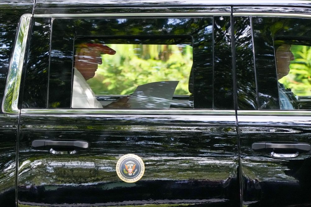 US President Donald Trump departs after golfing at Trump National Golf Club, in Sterling, Virginia September 6, 2025. — Reuters pic US President Donald Trump departs after golfing at Trump National Golf Club, in Sterling, Virginia September 6, 2025. — Reuters pic