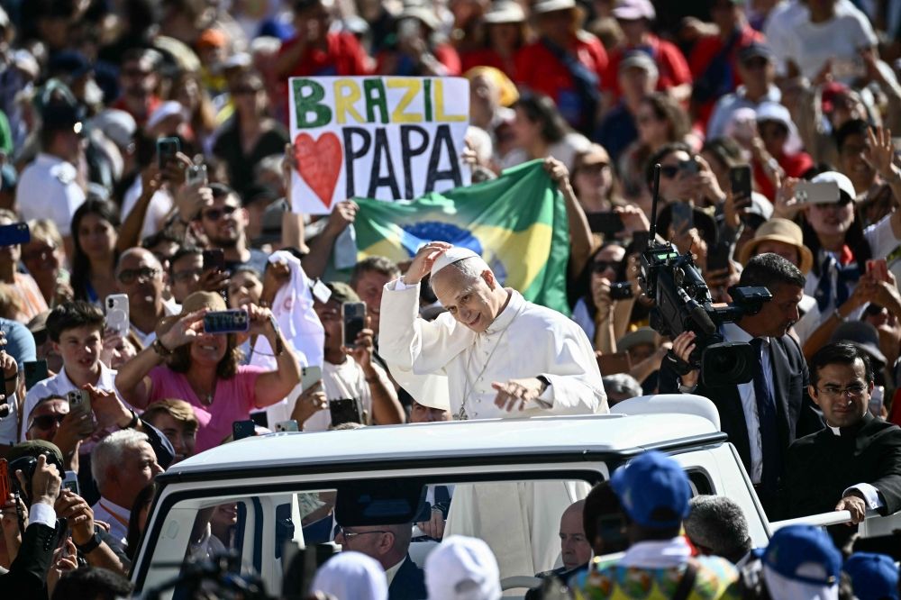 Pope Leo XIV arrives to lead a Jubilee audience at the Saint Peter's Square in The Vatican on September 6, 2025. — AFP pic Pope Leo XIV arrives to lead a Jubilee audience at the Saint Peter's Square in The Vatican on September 6, 2025. — AFP pic