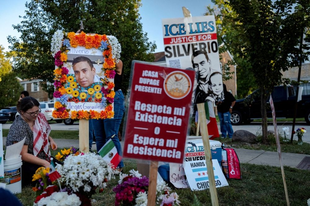 A memorial for Silverio Villegas-Gonzalez sits next to the street where he was shot and killed by federal agents during a traffic stop, after US President Donald Trump ordered increased federal law enforcement presence to assist in crime prevention, in Franklin Park, Illinois September 15, 2025. — Reuters pic A memorial for Silverio Villegas-Gonzalez sits next to the street where he was shot and killed by federal agents during a traffic stop, after US President Donald Trump ordered increased federal law enforcement presence to assist in crime prevention, in Franklin Park, Illinois September 15, 2025. — Reuters pic