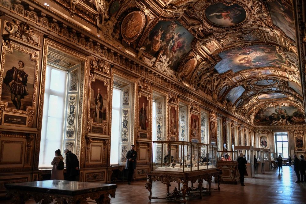 This picture shows the ‘Gallerie d’Apollon’ (‘Apollo’s Gallery’) on January 14, 2020 at the Louvre museum in Paris after the reopening of the Gallery following ten months of renovations. France’s Interior Minister Laurent Nunez said that jewellery stolen from the Louvre Museum yesterday in Paris was ‘priceless’. — Reuters pic This picture shows the ‘Gallerie d’Apollon’ (‘Apollo’s Gallery’) on January 14, 2020 at the Louvre museum in Paris after the reopening of the Gallery following ten months of renovations. France’s Interior Minister Laurent Nunez said that jewellery stolen from the Louvre Museum yesterday in Paris was ‘priceless’. — Reuters pic