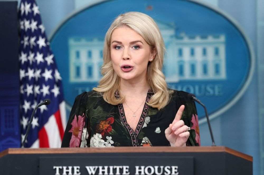 White House Press Secretary Karoline Leavitt speaks during a press briefing at the White House in Washington, DC, November 4, 2025. — Reuters pic