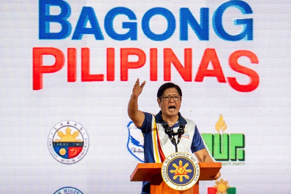 Philippine President Ferdinand Marcos Jr speaks during a campaign rally ahead of the elections, in Mandaluyong City, Metro Manila May 9, 2025. — Reuters pic Philippine President Ferdinand Marcos Jr speaks during a campaign rally ahead of the elections, in Mandaluyong City, Metro Manila May 9, 2025. — Reuters pic