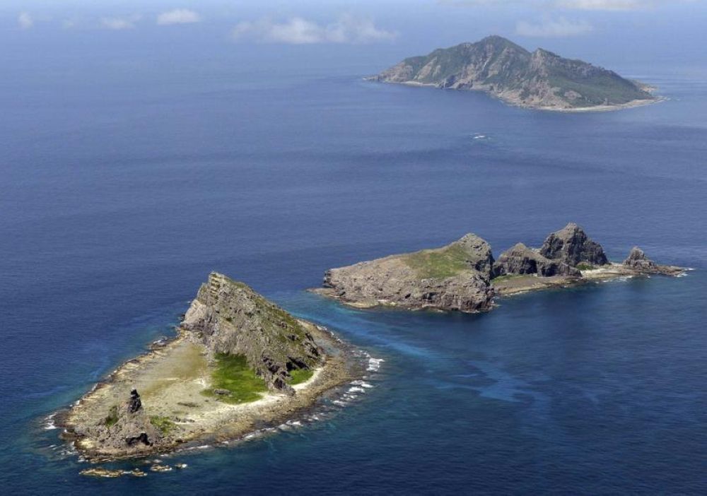 A group of islands in the East China Sea, Uotsuri island (top), Minamikojima (bottom) and Kitakojima, known as Senkaku in Japan and Diaoyu in China amid a territorial dispute are seen in this September 2012 picture. — Reuters/Kyodo pic A group of islands in the East China Sea, Uotsuri island (top), Minamikojima (bottom) and Kitakojima, known as Senkaku in Japan and Diaoyu in China amid a territorial dispute are seen in this September 2012 picture. — Reuters/Kyodo pic