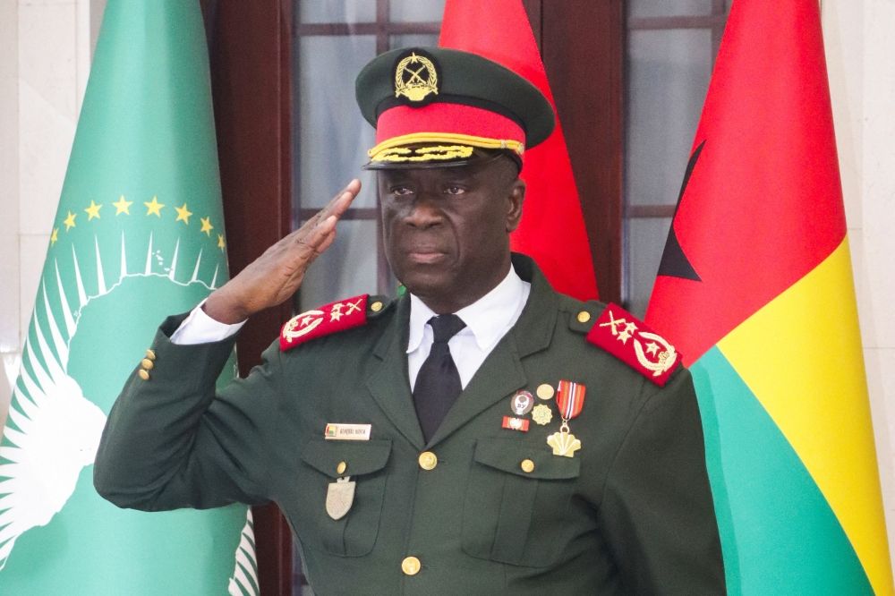 Major-General Horta Inta-a, the new transitional president, salutes during the swearing-in ceremony of Major-General Tomas Djassi as the new chief of staff of the Armed Forces in Bissau, Guinea-Bissau, on November 27, 2025. — Reuters pic Major-General Horta Inta-a, the new transitional president, salutes during the swearing-in ceremony of Major-General Tomas Djassi as the new chief of staff of the Armed Forces in Bissau, Guinea-Bissau, on November 27, 2025. — Reuters pic
