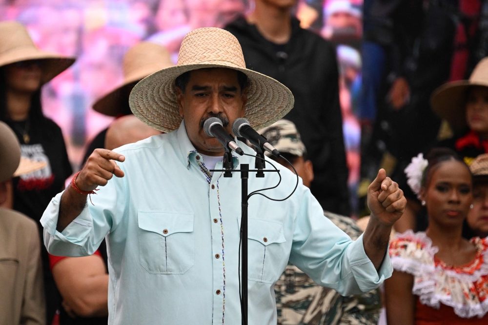 Venezuela's President Nicolas Maduro speaks to his supporters during a rally to mark the anniversary of the Battle of Santa Ines, in Caracas on December 10, 2025. — AFP pic Venezuela's President Nicolas Maduro speaks to his supporters during a rally to mark the anniversary of the Battle of Santa Ines, in Caracas on December 10, 2025. — AFP pic