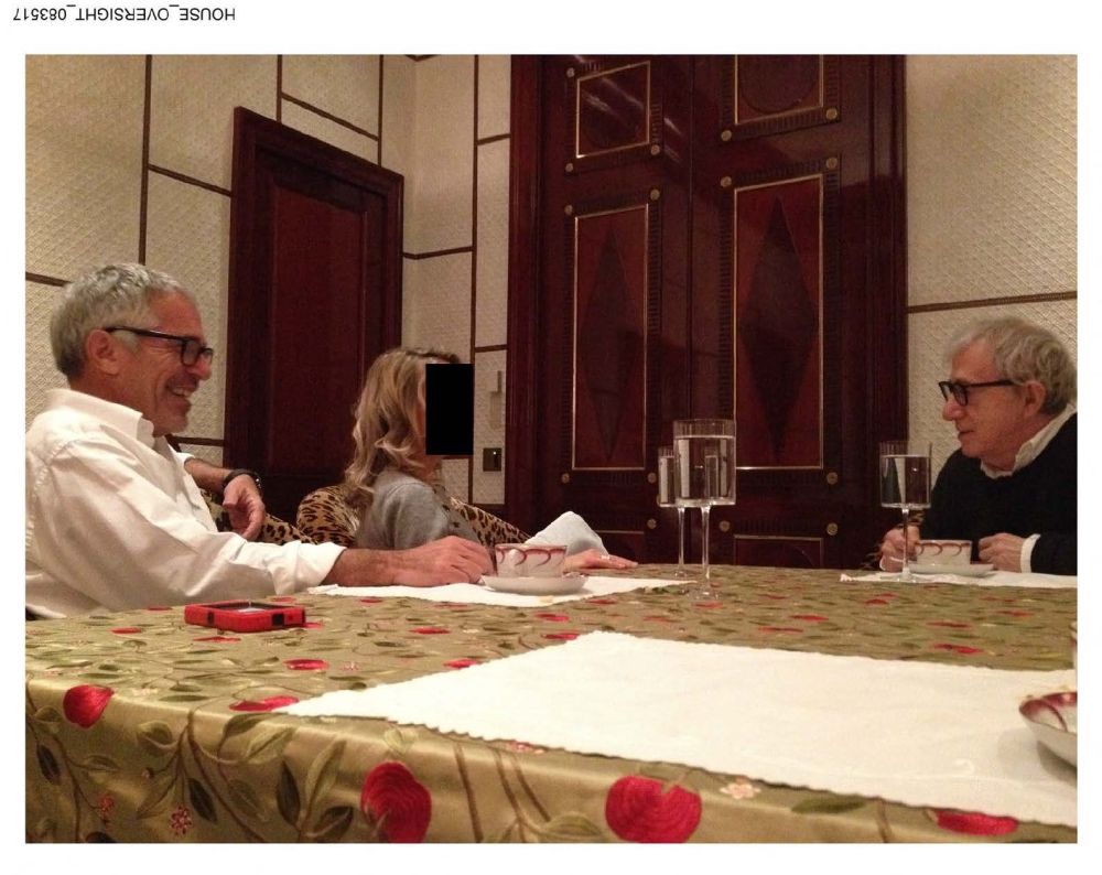 Undated photo from Jeffrey Epstein’s estate shows the late financier (left) and filmmaker Woody Allen (right) talking with a woman whose face is redacted; released by House Oversight Democrats on December 12, 2025. — Handout photo from House Oversight Democrats via AFP Undated photo from Jeffrey Epstein’s estate shows the late financier (left) and filmmaker Woody Allen (right) talking with a woman whose face is redacted; released by House Oversight Democrats on December 12, 2025. — Handout photo from House Oversight Democrats via AFP