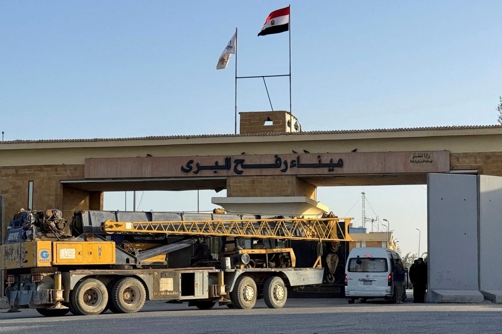 What to know about Gaza’s Rafah border crossing as reopening begins under truce plan A construction crane enters through the Egyptian side of the Rafah border crossing with the Gaza Strip in north-eastern Egypt on February 1, 2026. — AFP pic