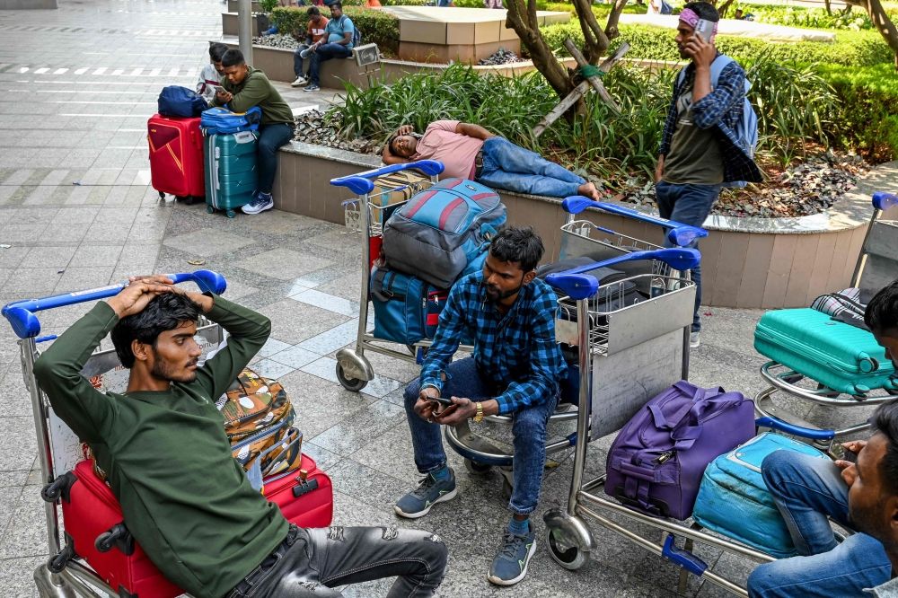 Stranded passengers wait at the departure terminal of Chhatrapati Shivaji Maharaj International Airport in Mumbai on March 1, 2026 after India's two largest private carriers IndiGo and Air India suspended flights to all destinations in the Middle East. — AFP pic Stranded passengers wait at the departure terminal of Chhatrapati Shivaji Maharaj International Airport in Mumbai on March 1, 2026 after India's two largest private carriers IndiGo and Air India suspended flights to all destinations in the Middle East. — AFP pic