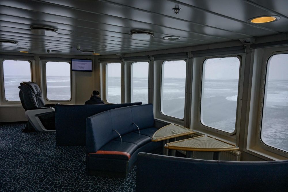 A man looks out at the frozen sea from the aft deck of the Sarfaq Ittuk ferry in Disko Bay, not far from Ilulissat, Greenland, on March 15, 2026. — AFP pic A man looks out at the frozen sea from the aft deck of the Sarfaq Ittuk ferry in Disko Bay, not far from Ilulissat, Greenland, on March 15, 2026. — AFP pic