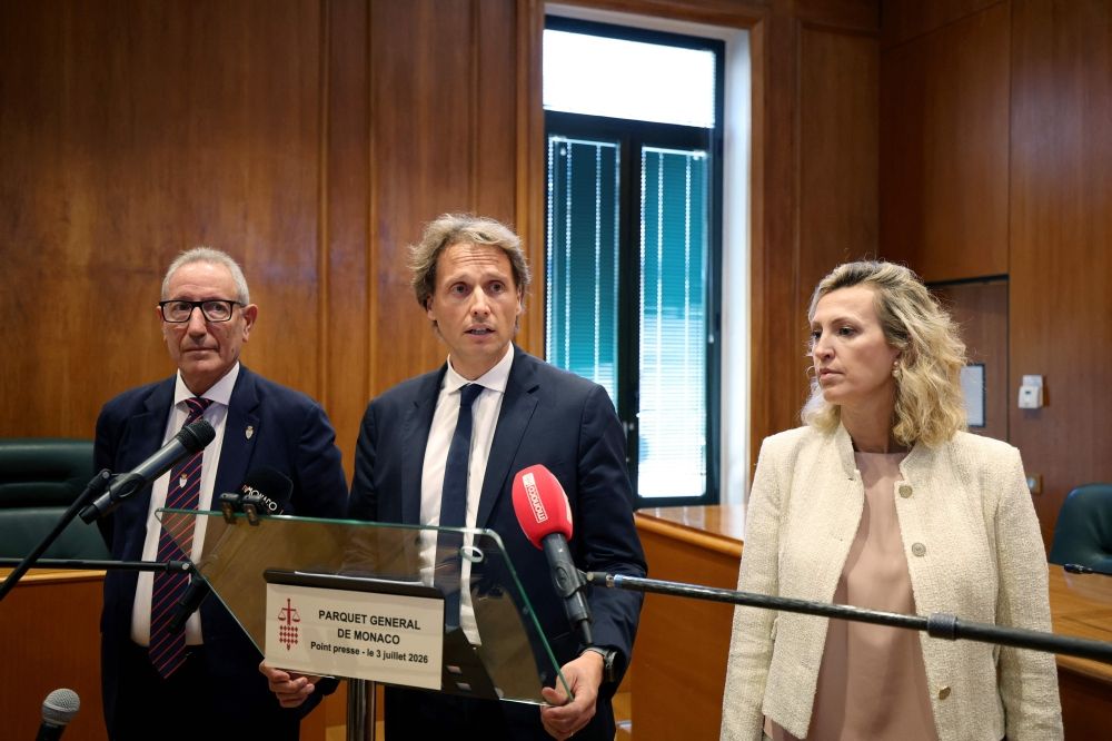 Monaco bombing suspect found shot dead in Ukraine, two detained (From left) Monaco’s Public Safety director Eric Arella, deputy prosecutor Raymond Morgan, and police chief Emilie Moreau give a press conference after Interpol issued a red notice against a Ukrainian woman suspected of planting a bomb in Monaco that injured three people, including a Ukrainian-born tycoon, in Monaco July 3, 2026. — AFP pic