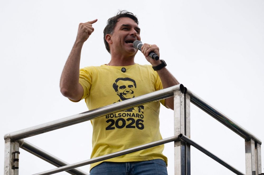 Brazil’s senator Flavio Bolsonaro, son of Brazil’s former president (2019-2022) Jair Bolsonaro, on trial for his alleged role in an attempted coup, delivers a speech in a demonstration during Independence Day, at Copacabana beach in Rio de Janeiro, Brazil on September 7, 2025. — AFP pic Brazil’s senator Flavio Bolsonaro, son of Brazil’s former president (2019-2022) Jair Bolsonaro, on trial for his alleged role in an attempted coup, delivers a speech in a demonstration during Independence Day, at Copacabana beach in Rio de Janeiro, Brazil on September 7, 2025. — AFP pic