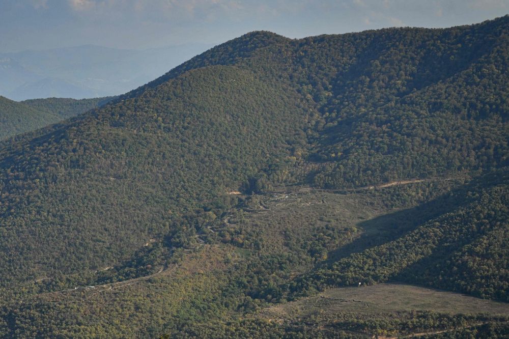 A view shows Azeri military sites in forests of the Shikahogh nature reserve as seen from the vicinity of the Armenian village of Srashen October 22, 2026. — AFP pic A view shows Azeri military sites in forests of the Shikahogh nature reserve as seen from the vicinity of the Armenian village of Srashen October 22, 2026. — AFP pic