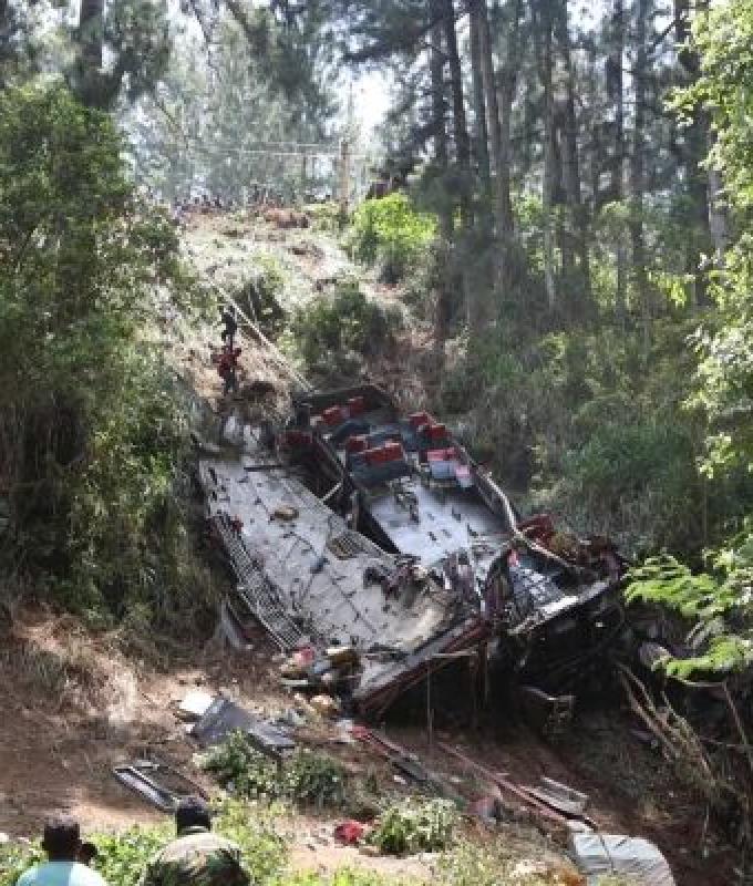 Bus plunges off cliff in Sri Lanka's hill country, killing 21 and injuring 14