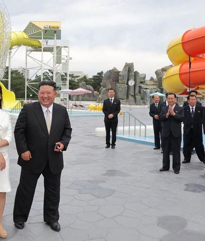 North Korea unveils ‘world-class’ beach resort with water slides, vows more to come