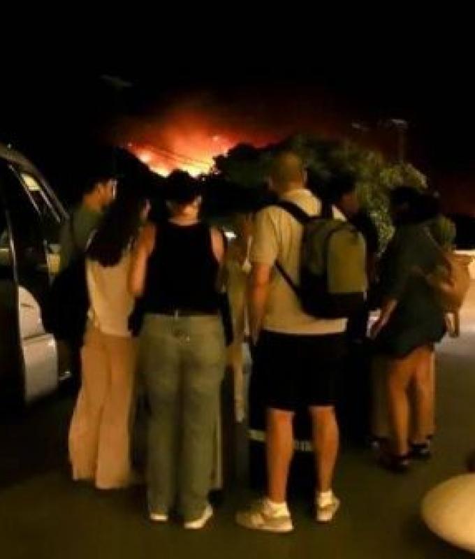 Mass evacuations as wildfire rages in Greek island of Crete