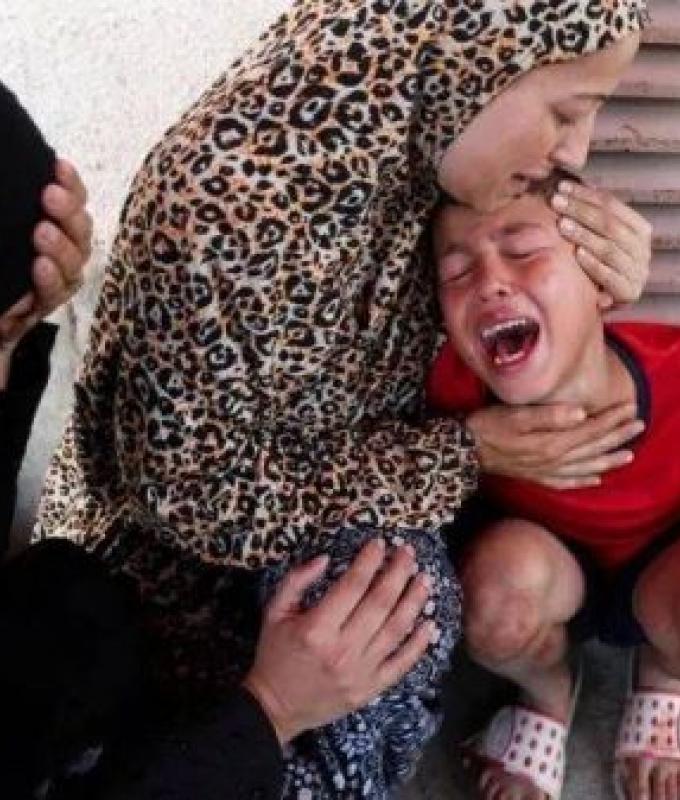Children queuing for supplements killed in Israeli strike in Gaza
