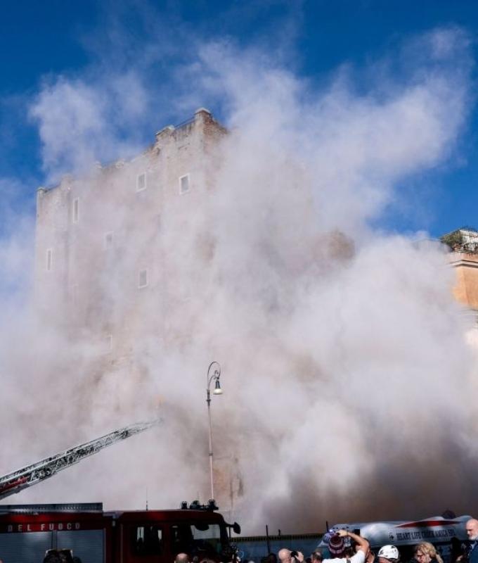 Workers injured in collapse of medieval tower during renovation near Rome’s Colosseum