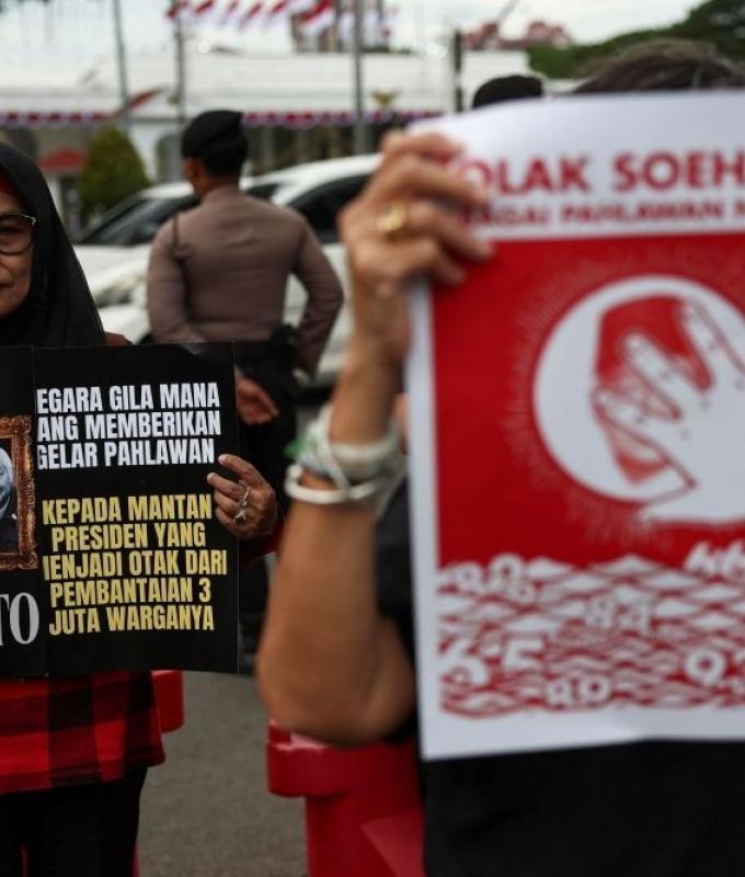 Indonesia names Suharto a national hero despite protests over his legacy