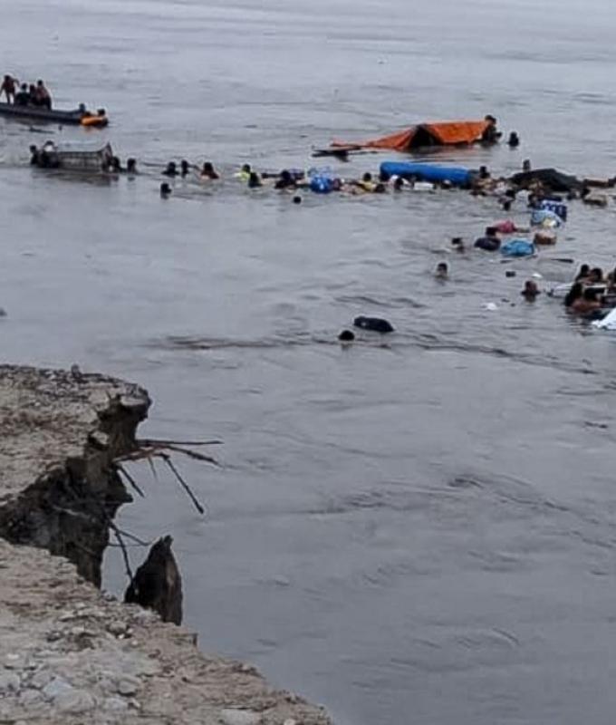 At least 12 dead, dozens missing after landslide sinks two boats in Peru