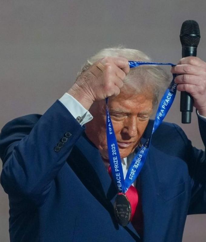 Peace medal and YMCA: Trump steals the show at World Cup draw