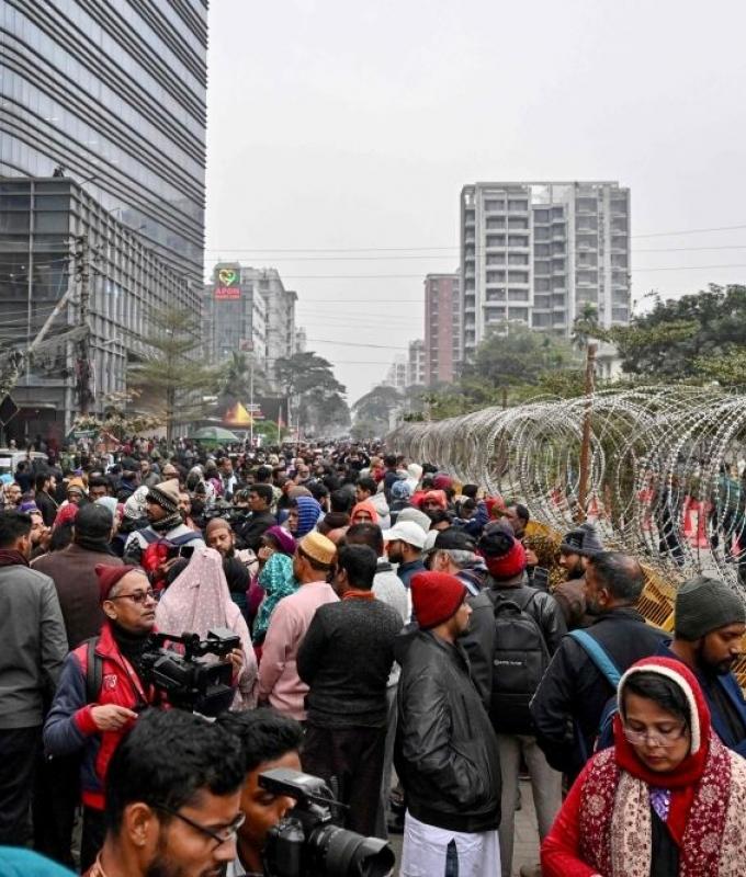 Crowds gather in Dhaka for Bangladesh’s ex-PM Khaleda Zia’s state funeral 