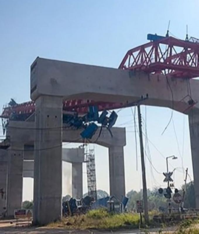 At least 19 killed after crane falls on train in Thailand, 80 injured