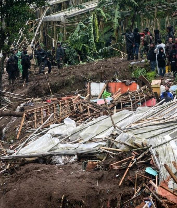 Indonesia deploys drones and dogs in search for survivors of Java landslide as rains subside