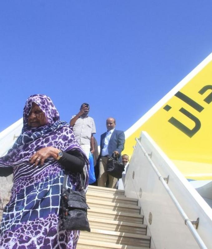 First passenger flight lands at Khartoum airport nearly three years into war