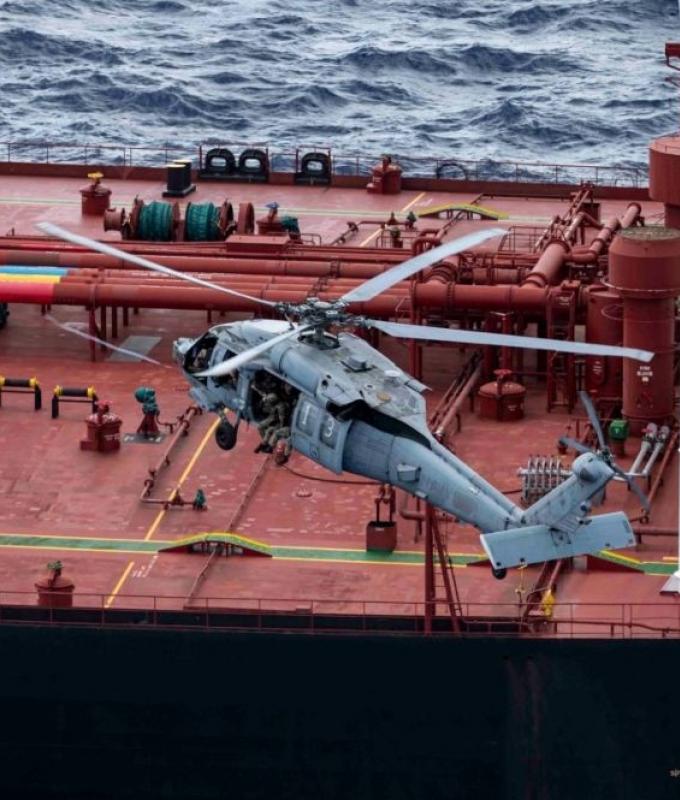 US forces board ship in Indian Ocean after fleeing Caribbean blockade, says Pentagon