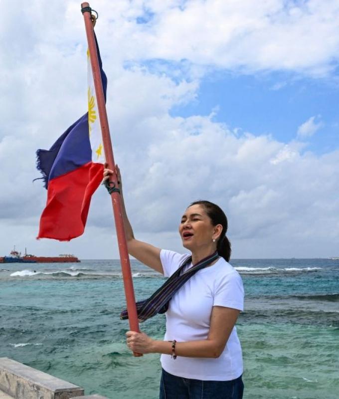 On disputed island, Philippine senator demands ‘continuous pushback’ against China in South China Sea