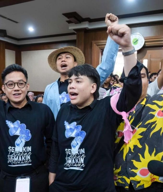 Indonesian court acquits rights activist, three others of ‘incitement’ charges over last year’s mass protests