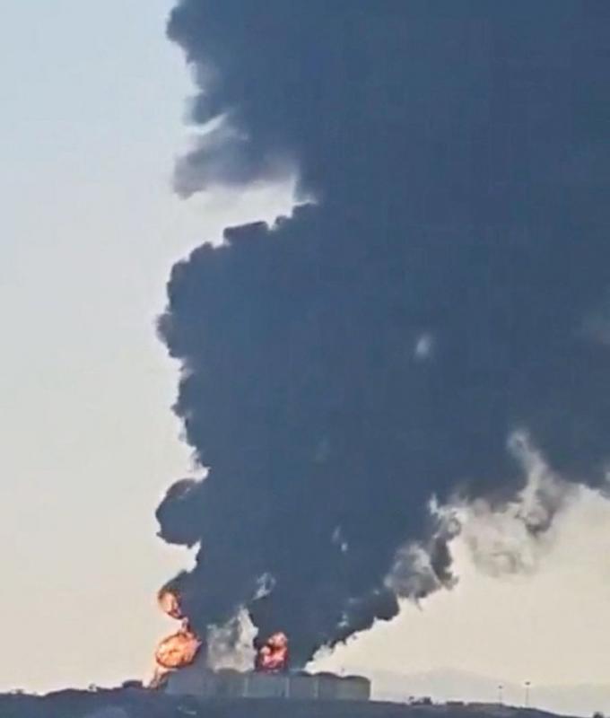 Oman fights blaze at Salalah port after drone strike hits fuel tanks