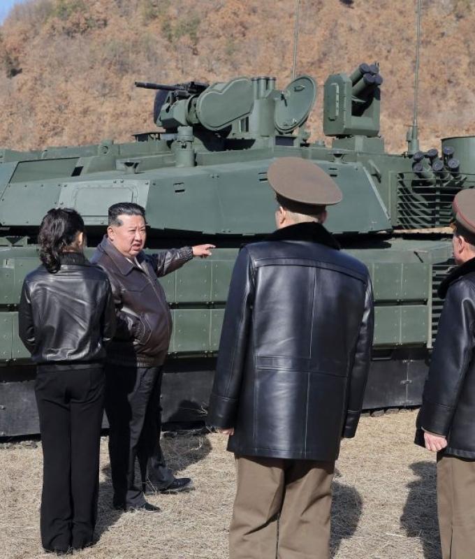 Kim Jong Un showcases new battle tank in large-scale North Korea drill