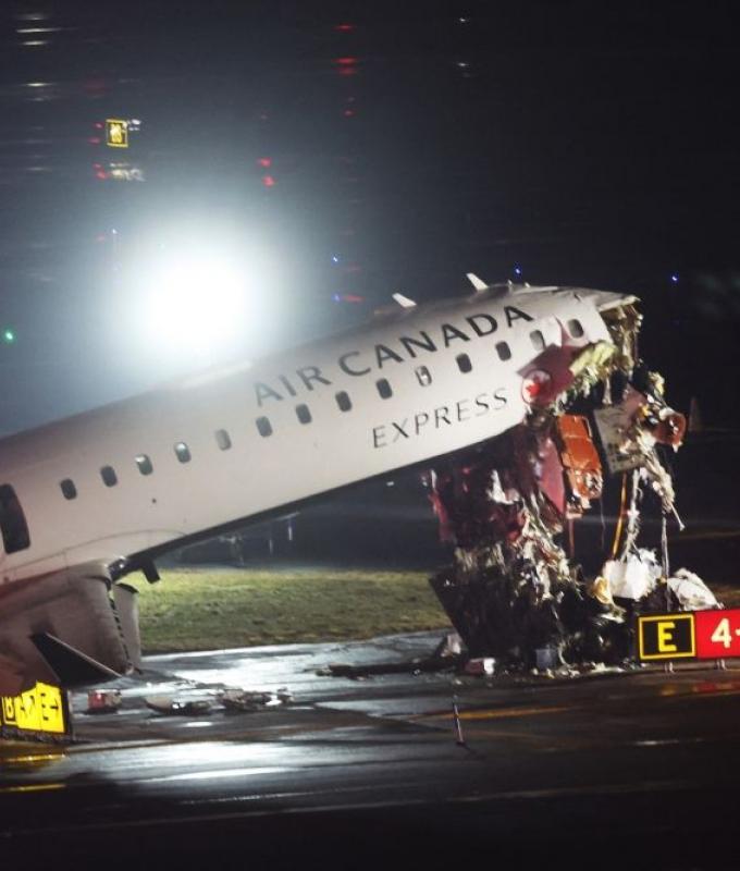 Plane hits fire truck at New York’s LaGuardia airport