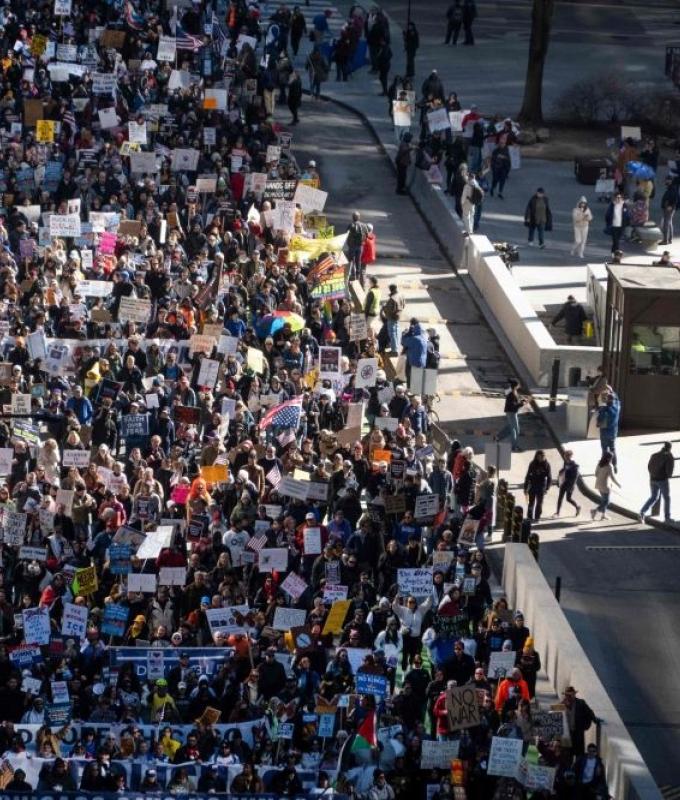 Millions join ‘No Kings’ rallies across US and Europe to protest Trump’s policies