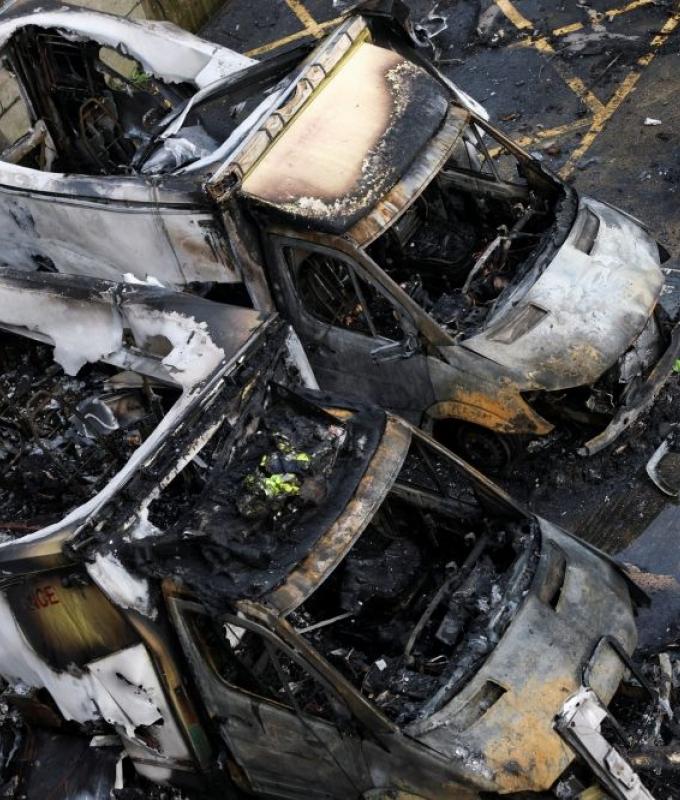 Three charged over arson attack on Jewish charity ambulances in London