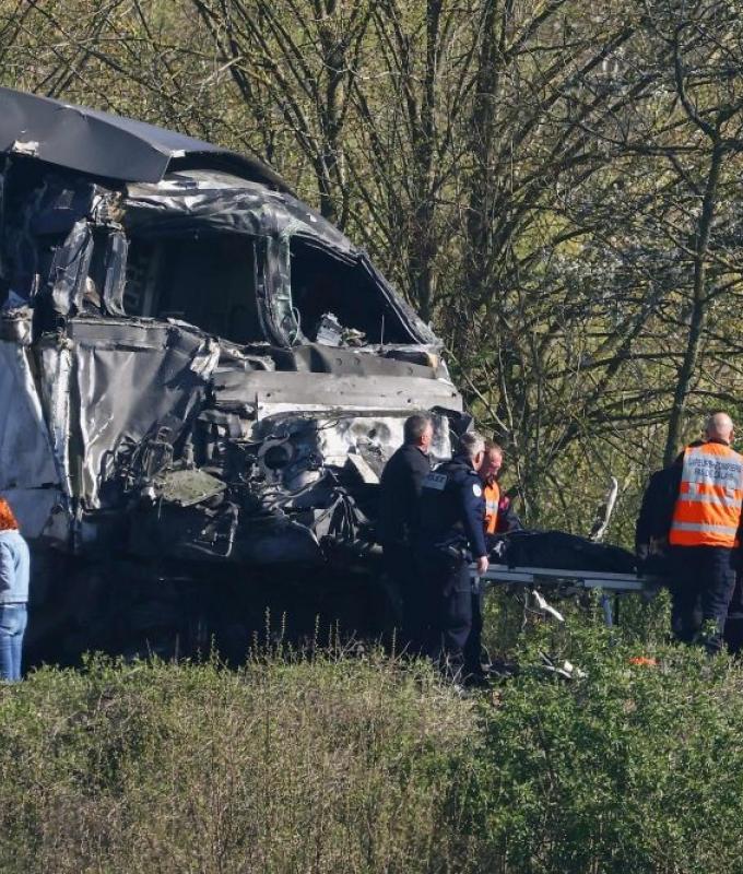 Train driver killed, two critically injured as French TGV collides with truck