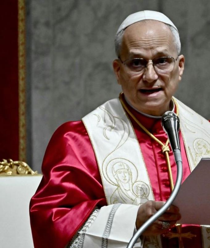 In fiery vigil speech, Pope Leo declares ‘Enough of war!’