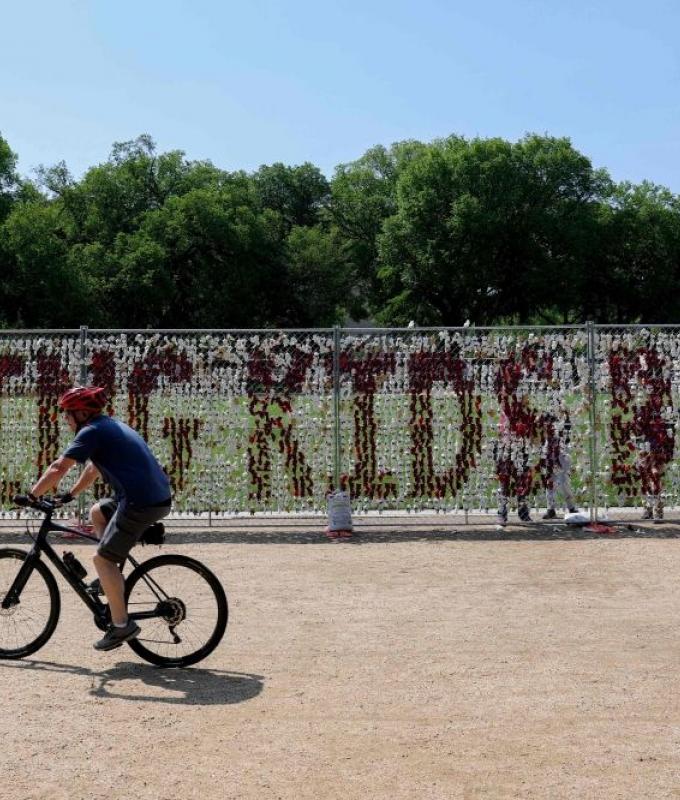 Teddy bears in Washington highlight plight of Ukrainian children Kyiv says were taken by Russia