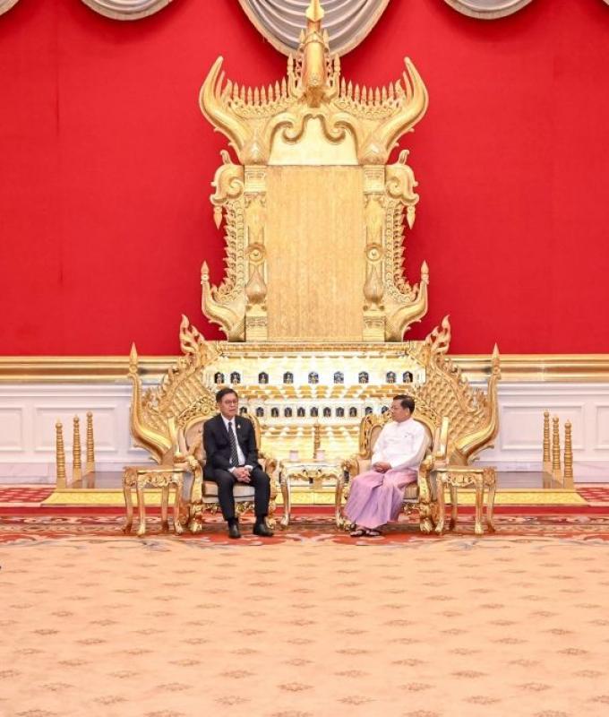 China promises to support Myanmar’s sovereignty and security as Wang Yi meets Min Aung Hlaing