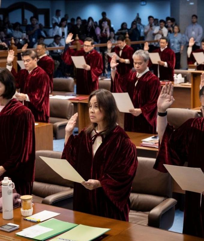 Philippine senators sworn in as judges for VP Sara Duterte’s impeachment trial