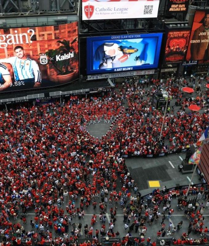 Times Square becomes global World Cup meeting point as fans bring football fever to New York