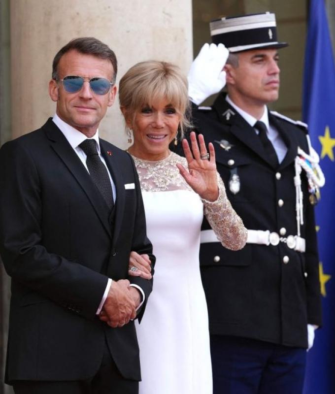 Macron wears viral Davos aviators again, citing recurring eye problem