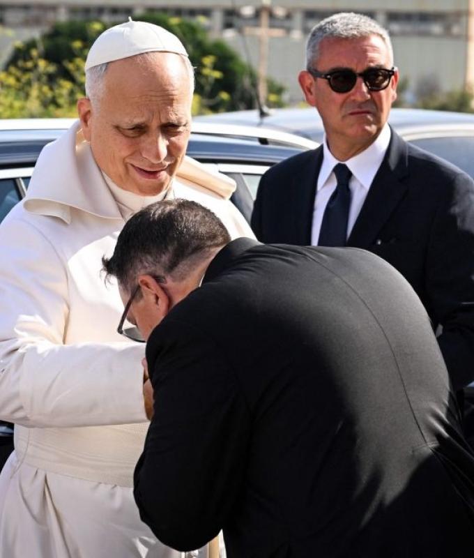 Pope defends migrants at Mediterranean island frontier